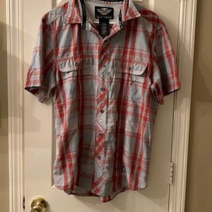 Rare find !!! Mens Harley -Davidson Mabua Semarang Button up plaid shirt